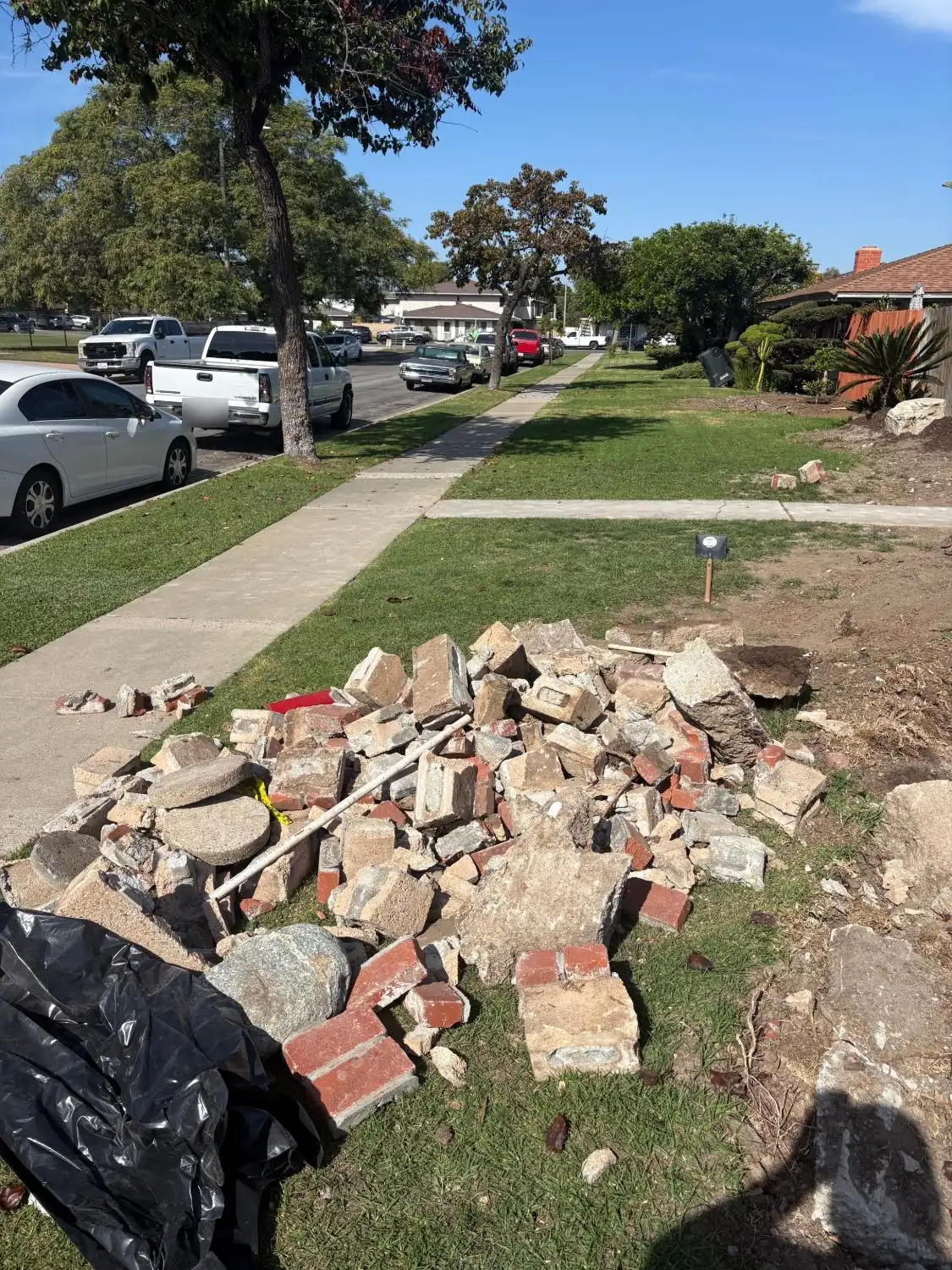 D.RAM crew removing a residential driveway in Orange County